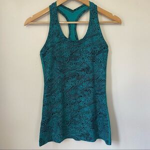 Lululemon Black KVGB Cool Racerback Kitakami Viridian Green